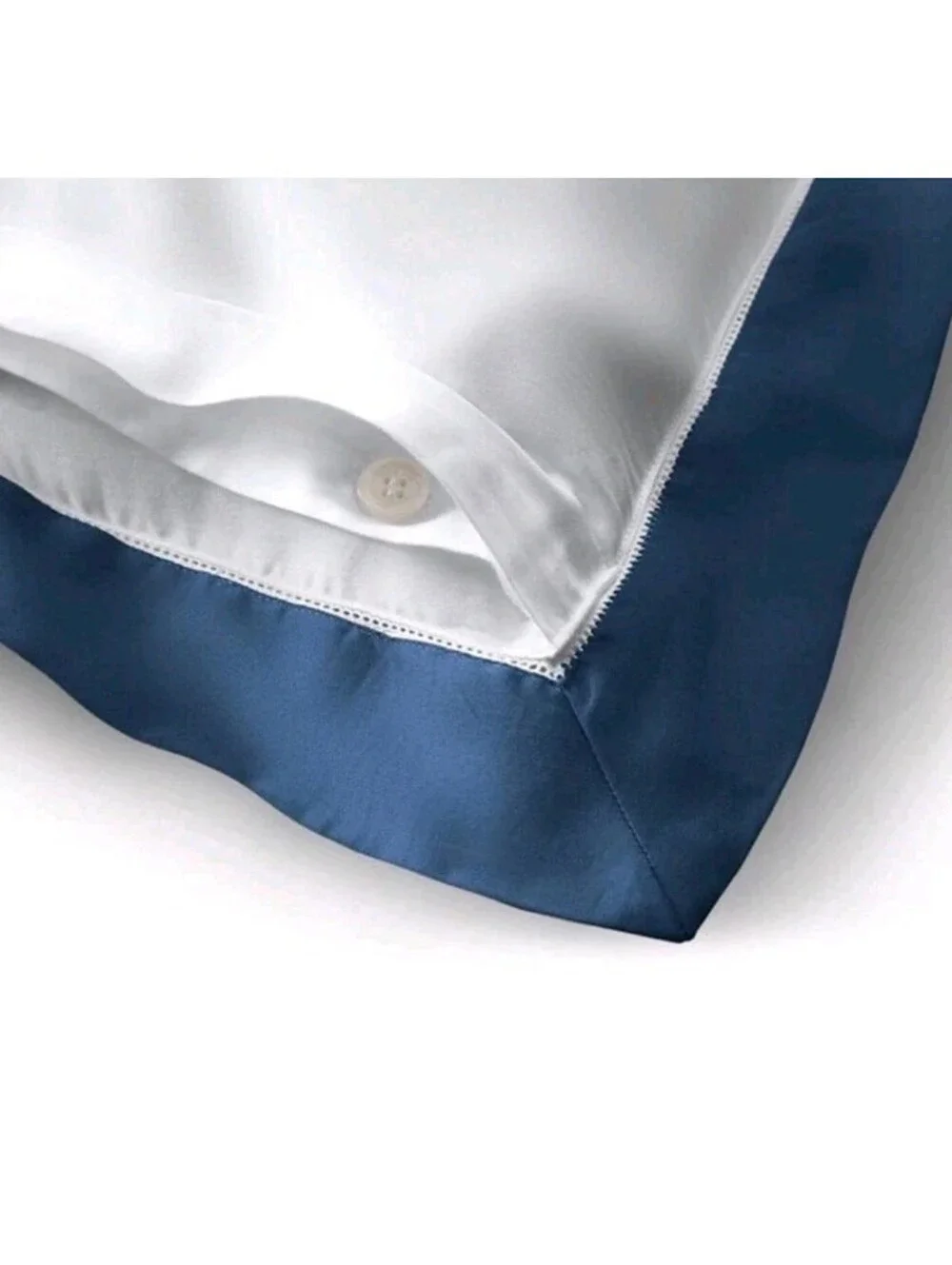 Lot 2 NEW Ralph Lauren RL Organic Sateen Border European Shams 26x26” Polo Navy